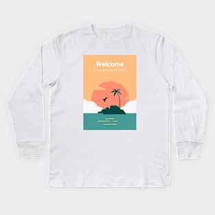 Welcome to pterodactyl home Kids Long Sleeve T-Shirt